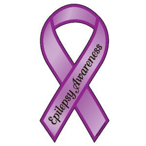 Epilepsy awareness month ribbon